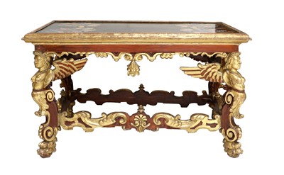 Lot 328 - A 17th Century Style Carved Giltwood Pietra...