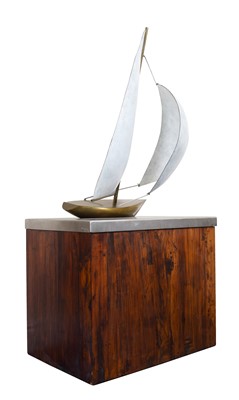 Lot 633 - Mark Kennedy: Sailing Boat, with two white...