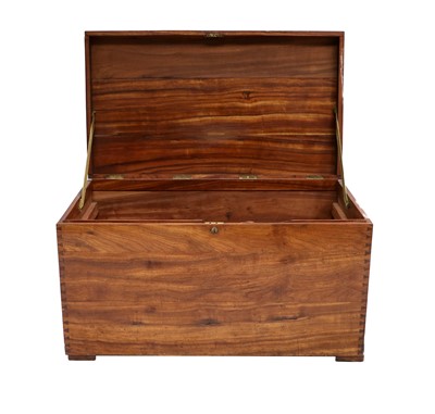 Lot 800 - A 19th Century Camphorwood Chest, the hinged...