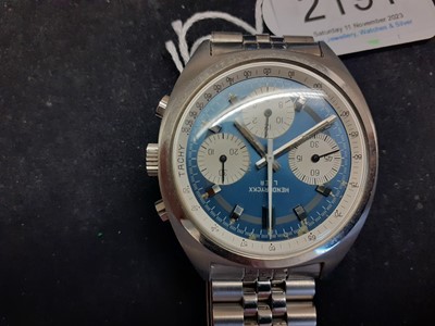 Lot 2191 - Henderyckx Lier: A Stainless Steel Chronograph...