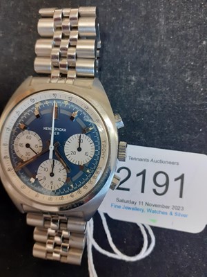 Lot 2347 - Henderyckx Lier: A Stainless Steel Chronograph...