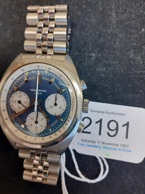 Lot 2191 - Henderyckx Lier: A Stainless Steel Chronograph...