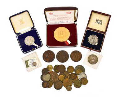 Lot 385 - Miscellaneous Collection of Medals and Tokens,...