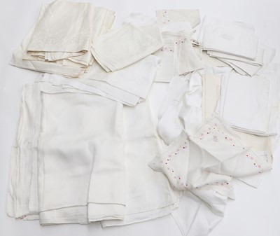 Lot 2011 - Early 20th Century White Linen Damask,...