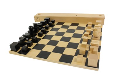 Lot 640 - Naef Chess Set and Board, Bauhaus Model,...