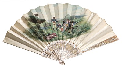 Lot 2039 - A Late 19th Century Decorative Cream Silk Fan...