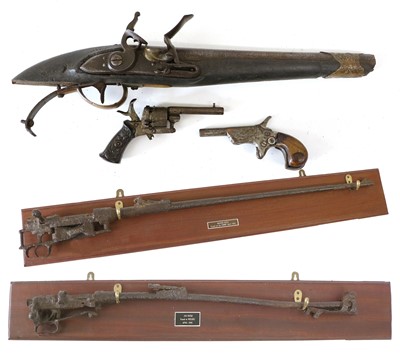 Lot 209 - Two Battlefield Find Relic Weapons, mounted on...