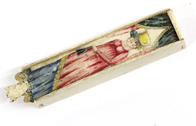 Lot 144 - A Prisoner of War Bone Games Box, 19th century,...