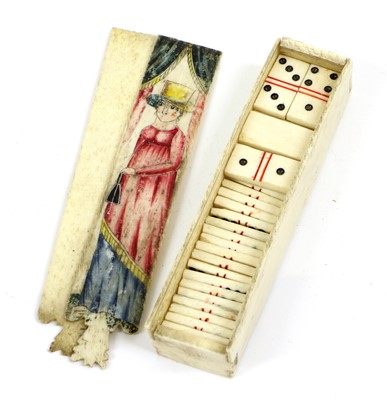 Lot 144 - A Prisoner of War Bone Games Box, 19th century,...