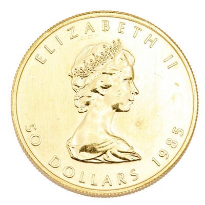 Lot 241 - Canada, $50 1985, (.999 gold, 30mm, 31.12g),...