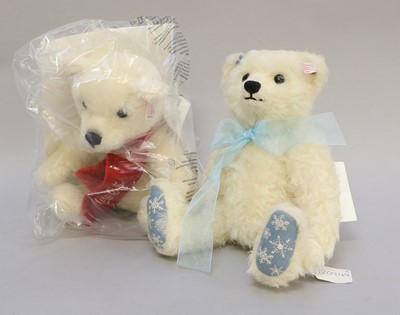 Lot 256 - Modern Steiff Let it Snow Bear and Coca Cola...