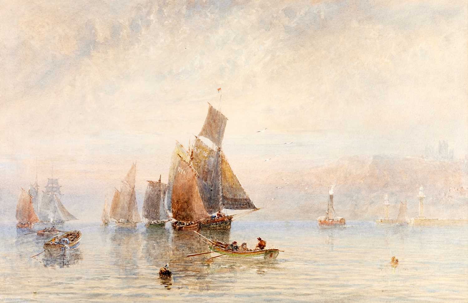 Lot 1030 - George Weatherill (1810-1890) "Nearing Whitby...