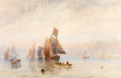 Lot 1030 - George Weatherill (1810-1890) "Nearing Whitby...