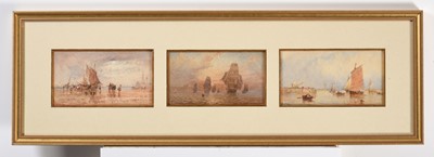 Lot 1023 - George Weatherill (1810-1890) Whitby Harbour...