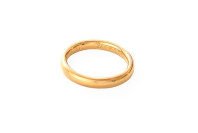 Lot 260 - A 22 Carat Gold Band Ring, finger size M1/2