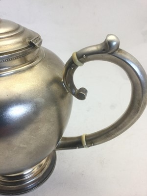 Lot 2040 - A Three-Piece Russian Silver Tea-Service and Associated Tea-Equipage