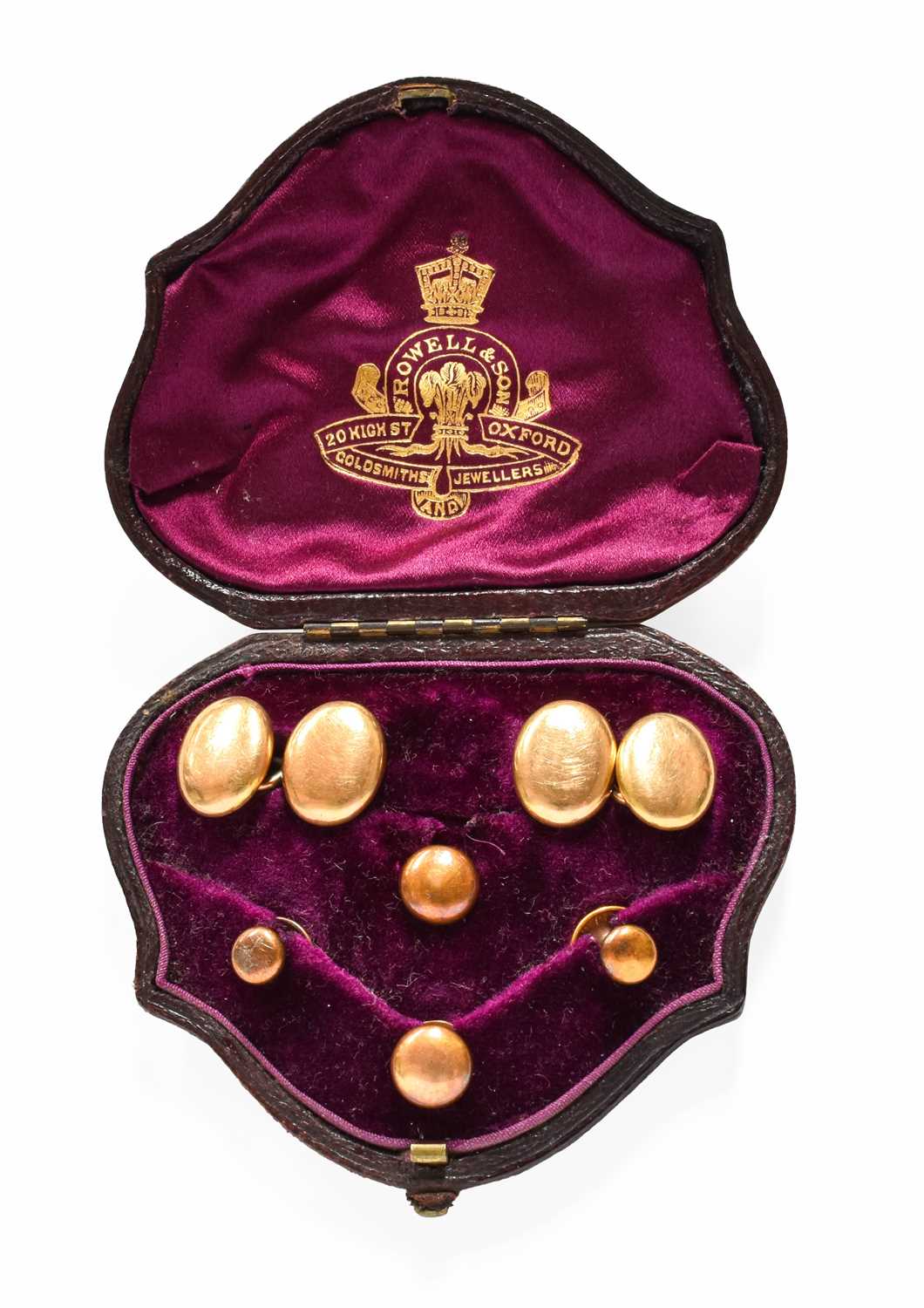 Lot 292 - A Cufflink and Dress Stud Suite, cased