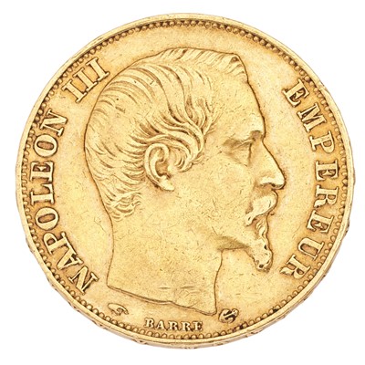 Lot 247 - France, 20 Francs 1857A, (.900 gold, 21mm,...