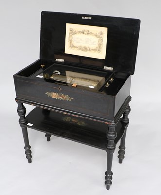 Lot 1001 - A Scarce Petit Musical Box On Stand Playing...