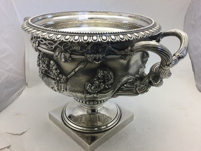 Lot 2102 - An Edward VII Silver Copy of the Warwick Vase