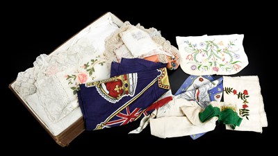 Lot 2015 - Assorted 19th Century and Later Embroidered...