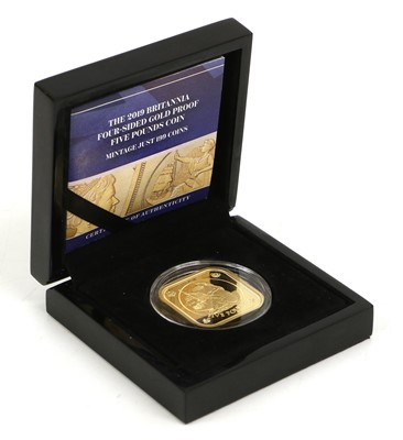 Lot 218 - Tristan Da Cunha, Proof Gold £5 2019, (.917...