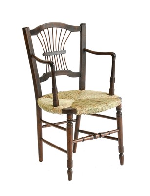 Lot 649 - A Morris & Co. Stained Beech Arm Chair,...