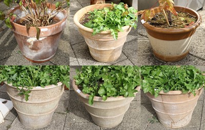 Lot 403 - Six Assorted Garden Planters/Pots, modern,...