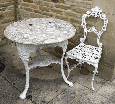 Lot 399 - A Victorian Cast Iron Pub Table, stamped...