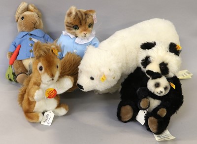 Lot 261 - Modern Steiff Soft Toys, comprising a seated...