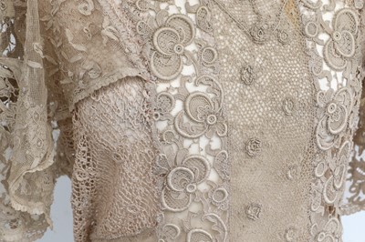 Lot 2182 - Early 20th Century Cream Long Lace and Crochet...