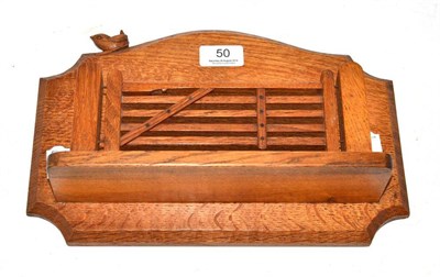 Lot 50 - A Bob 'Wrenman' Hunter oak letter rack