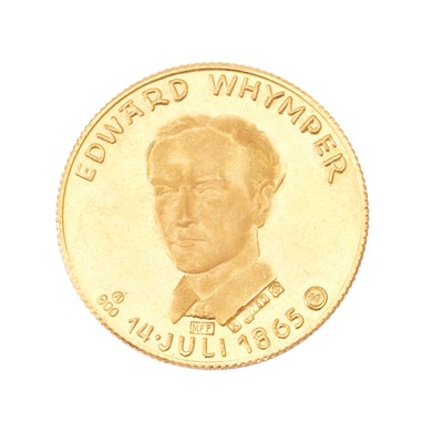 Lot 274 - Edward Whymper, Matterhorn Gold Medallion Set...