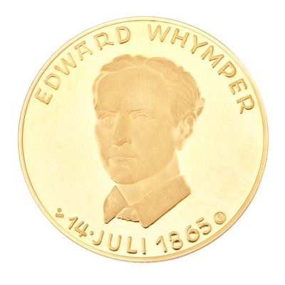 Lot 274 - Edward Whymper, Matterhorn Gold Medallion Set...