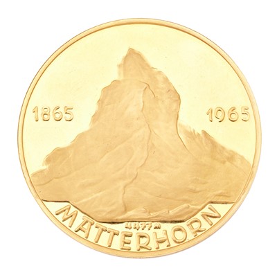 Lot 274 - Edward Whymper, Matterhorn Gold Medallion Set...