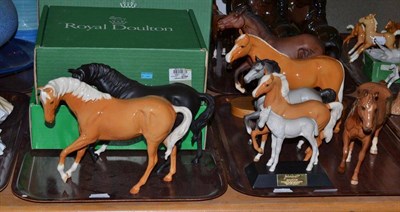 Lot 59 - A collection of six Beswick horses including: Spirit of Fire, model no. 2829; Spirit of Youth,...