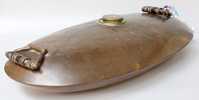 Lot 119 - A 19th-century Copper Carriage Warming Pan,...