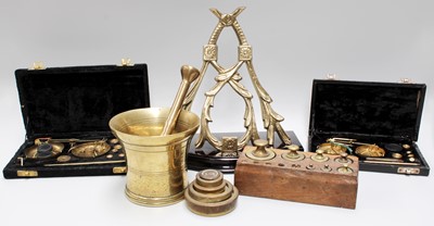 Lot 40 - Collectors Items Including, a brass pestle and...