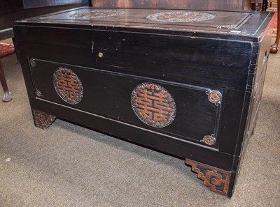 Lot 1413 - An Early 20th Century Chinese Camphor Wood...