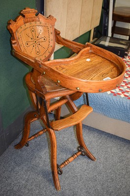 Lot 1293 - A Victorian Adjustable High Chair