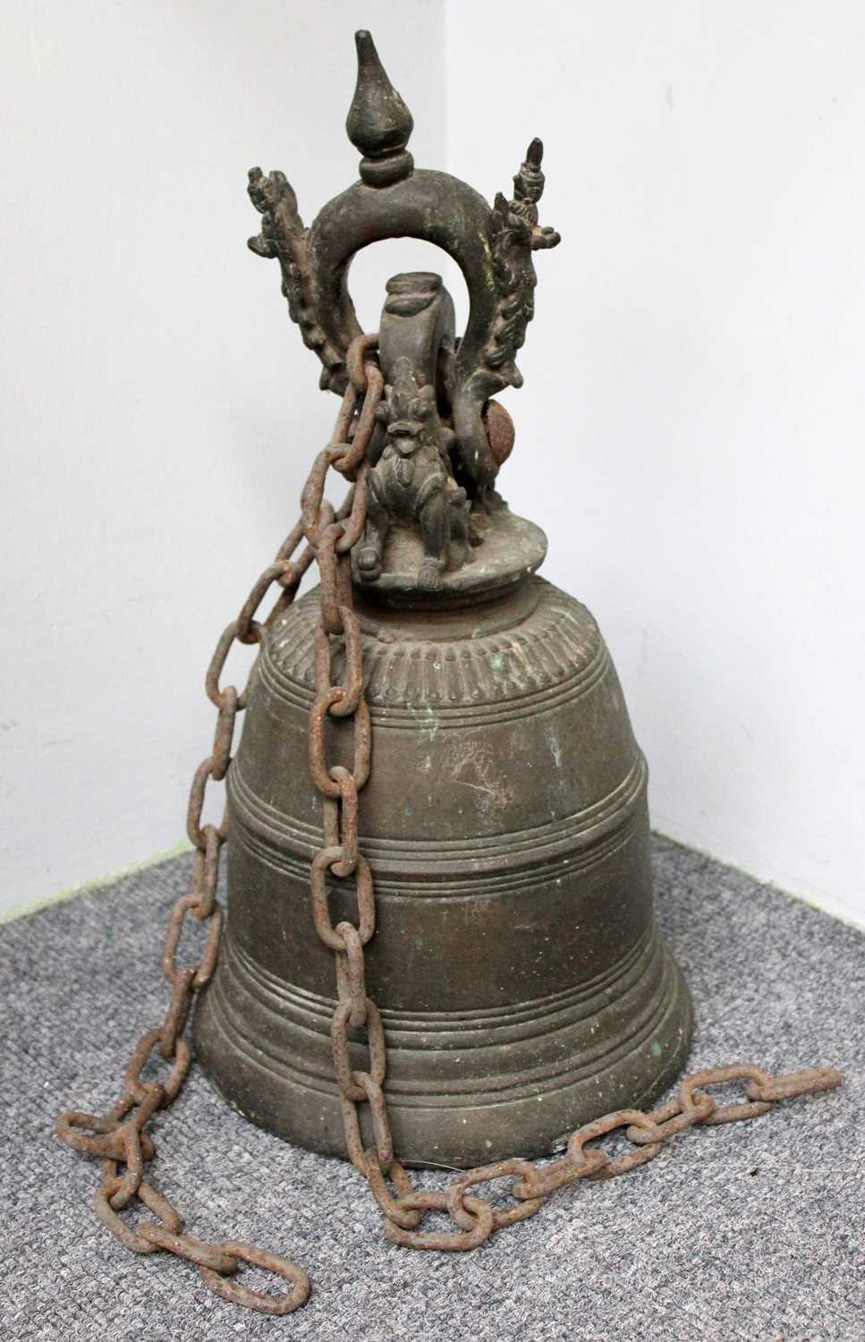 Lot 198 - A 19th-century Indian Bronze Temple Bell, the...