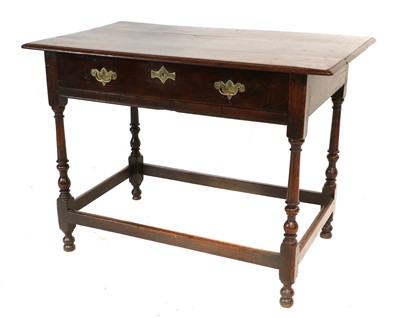 Lot 1107 - An Early 18th Century Joined Oak Side Table,...