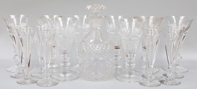 Lot 51 - A Set of Eight Wine Glasses, of flared form,...