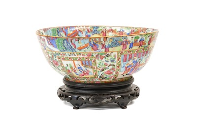 Lot 148 - A Cantonese Porcelain Punch Bowl, mid 19th...