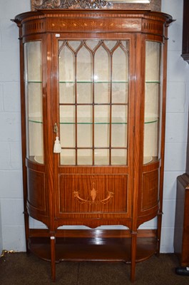 Lot 1382 - An Edwardian Inlaid Satinwood Display Cabinet,...