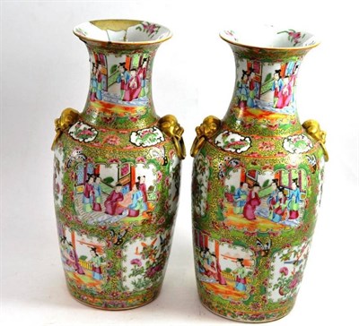 Lot 76 - A pair of Cantonese vases