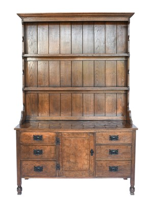 Lot 822 - Yorkshire School: An Oak Dresser, the rack...