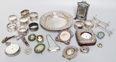 Lot 1033 - A Collection of Assorted Silver and Objects of...