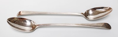 Lot 1035 - A Pair of George III Silver Basting-Spoons, by...