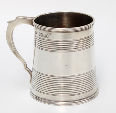 Lot 1042 - A William IV Silver Mug, Maker's Mark Worn,...